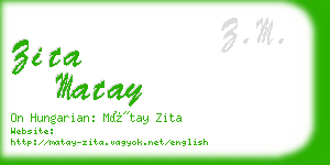 zita matay business card